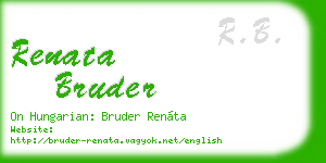 renata bruder business card